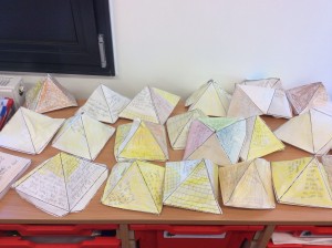 Year three worked hard this week to write facts about the Egyptians and then presented them on their own pyramids